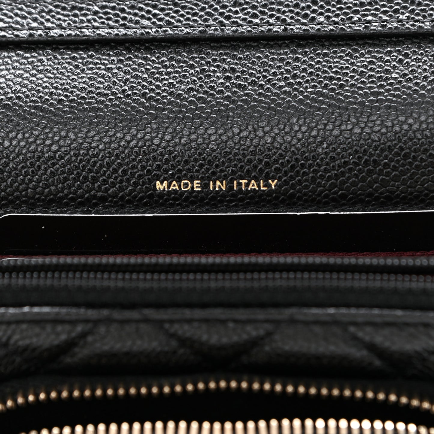 Caviar Quilted Business Affinity Clutch With Chain Black