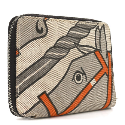 Hermes Toile Steeple PM Wallet 3 of 7