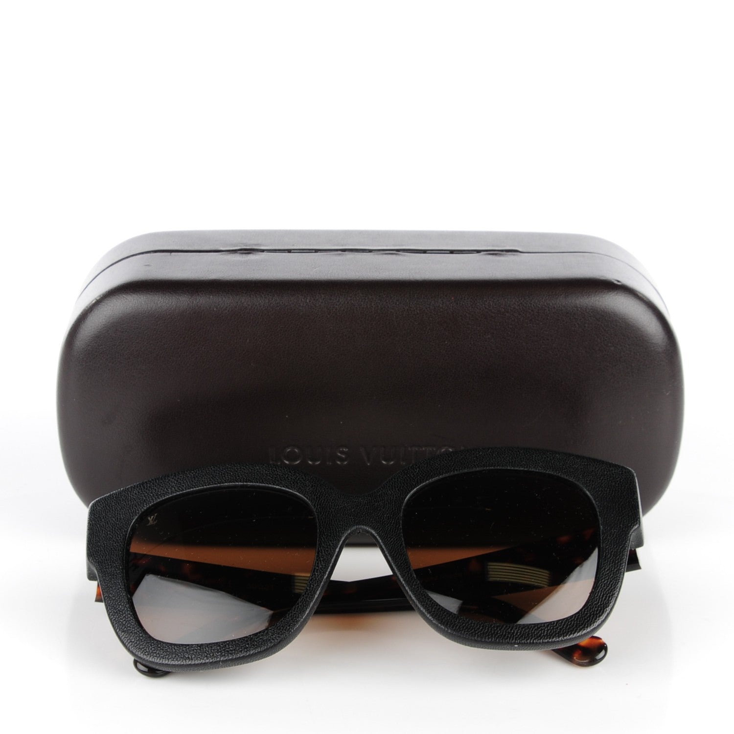 Louis Vuitton Leather Acetate Audrey Sunglasses Z0668W Black Tortoise 6 of 6