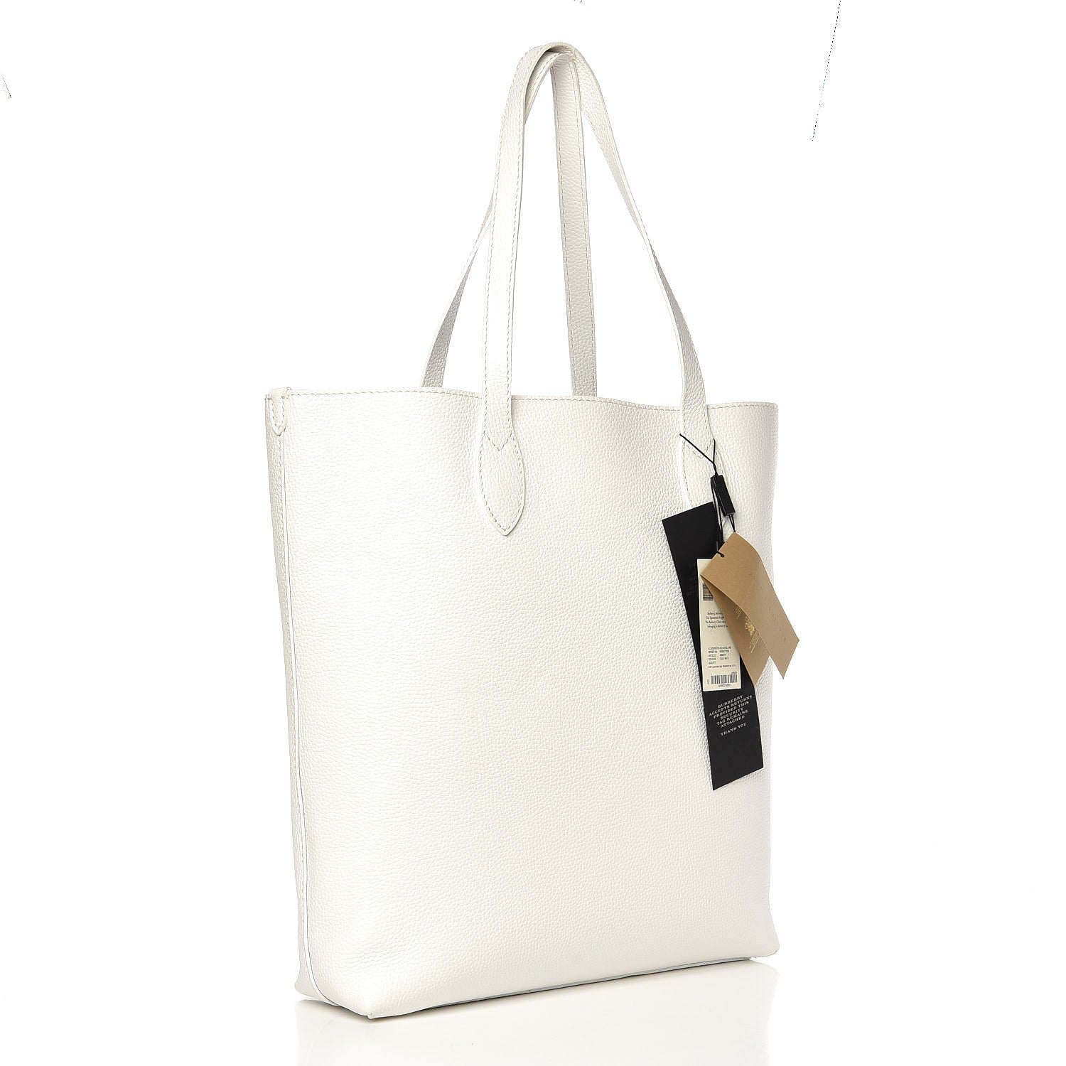 Burberry Grainy Calfskin Remington Tote Chalk White 3 of 7