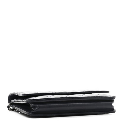 Chanel Lambskin Quilted Wallet On Chain WOC Navy Blue 4 of 11
