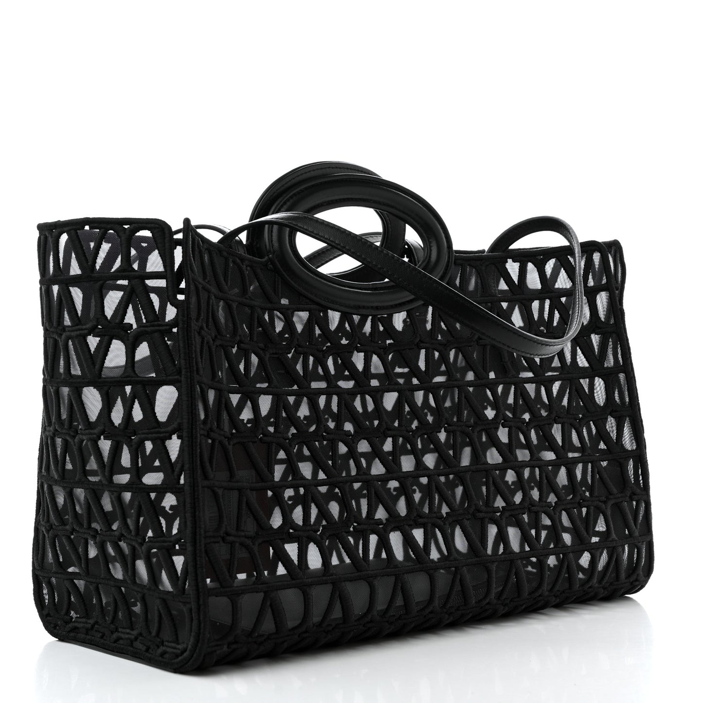 Toile Mesh Iconographe Goatskin Le Troisieme Shopping Bag Black