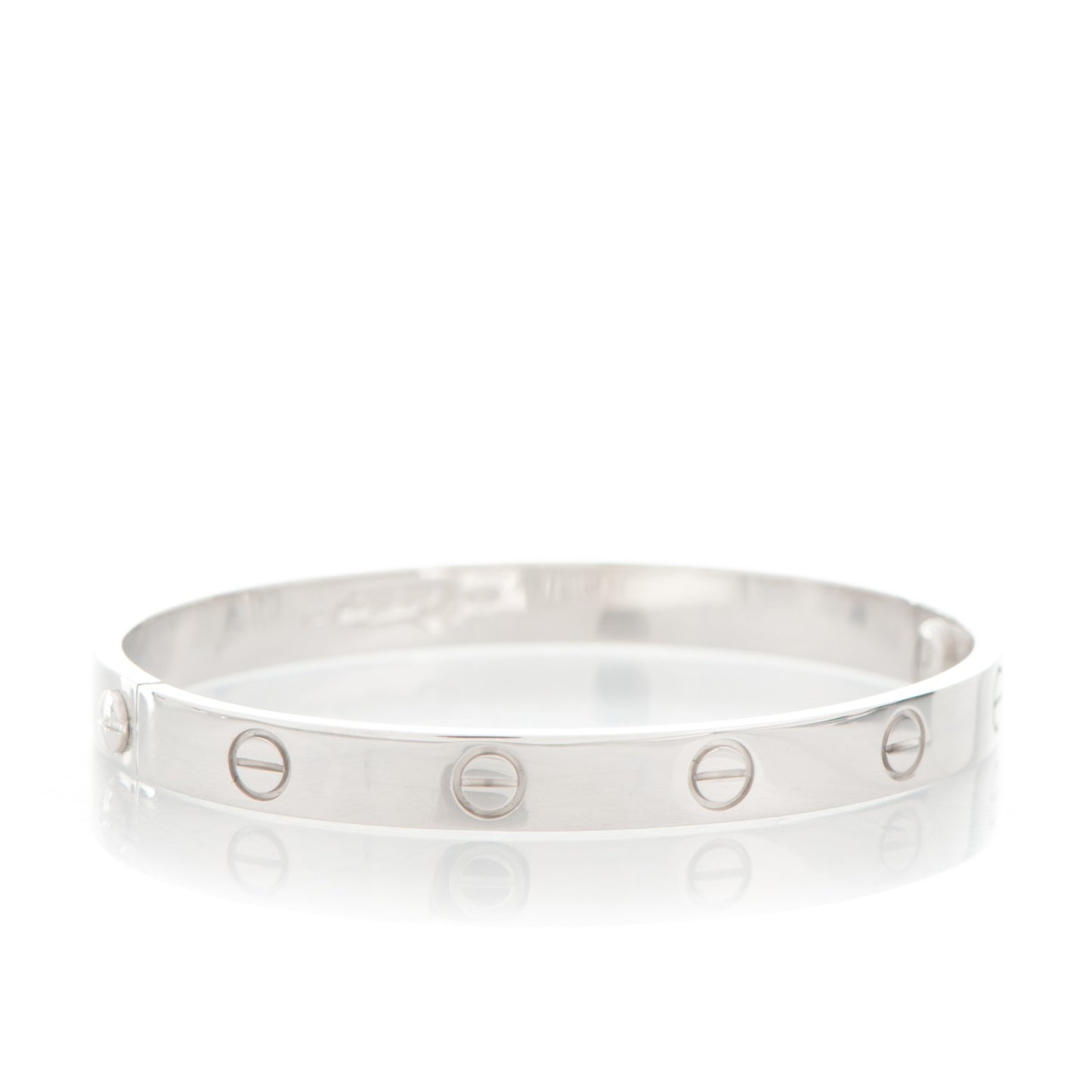 18K White Gold LOVE Bracelet 17