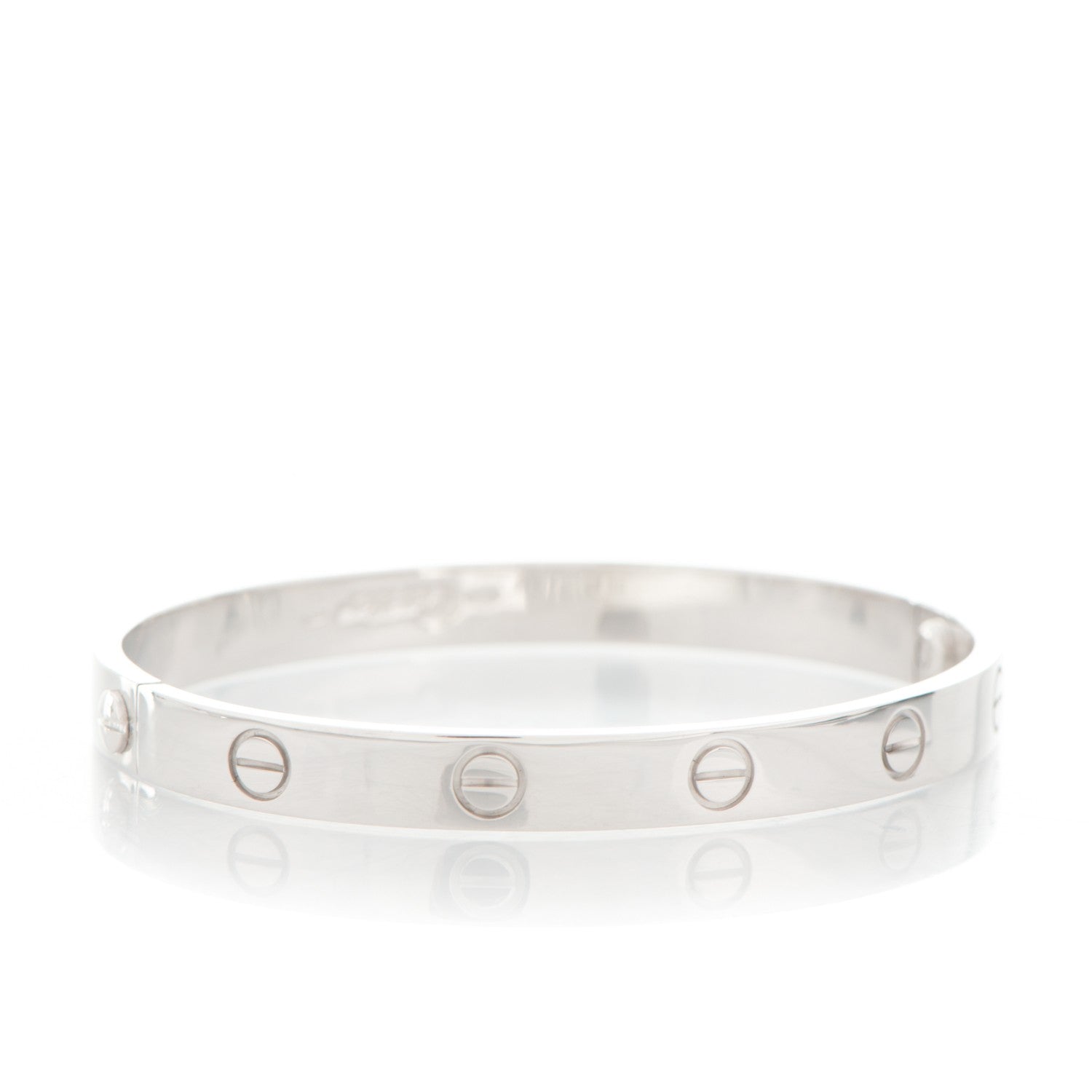 Cartier 18K White Gold LOVE Bracelet 17 3 of 6