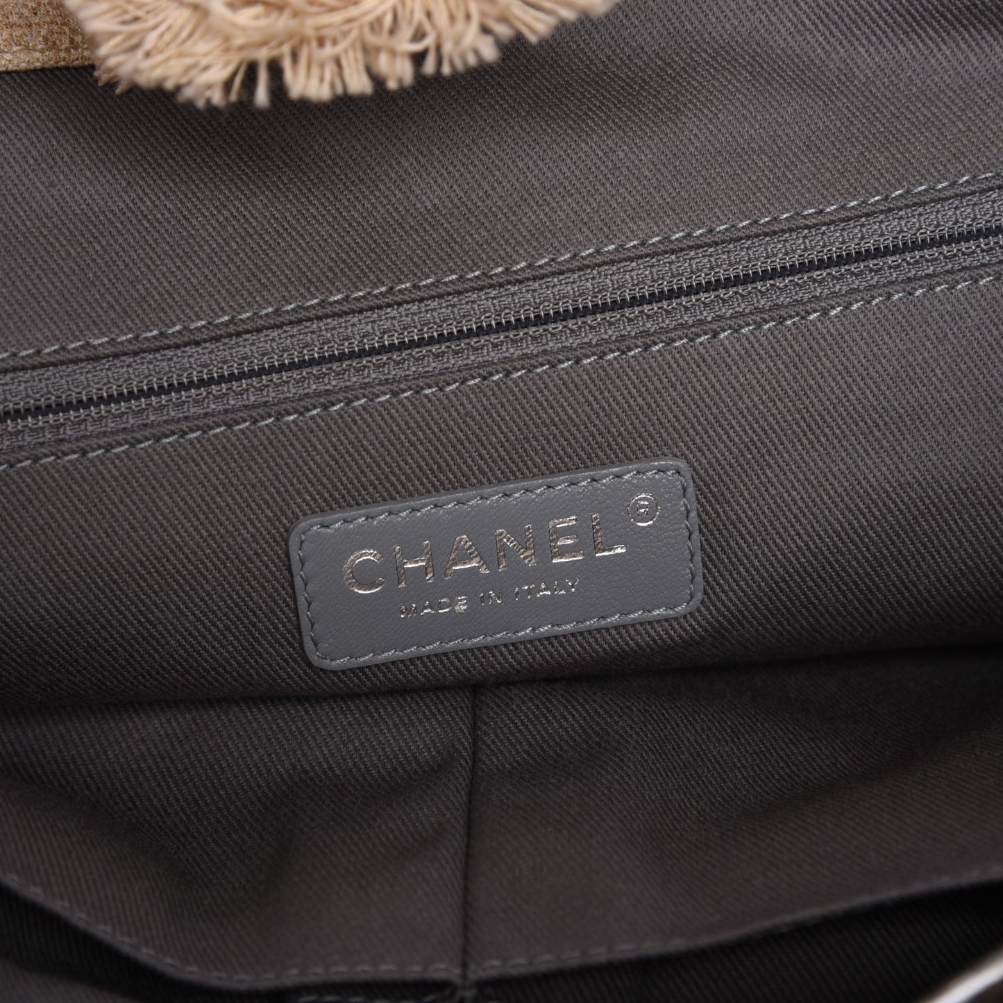 Canvas Large Graffiti Tote Beige
