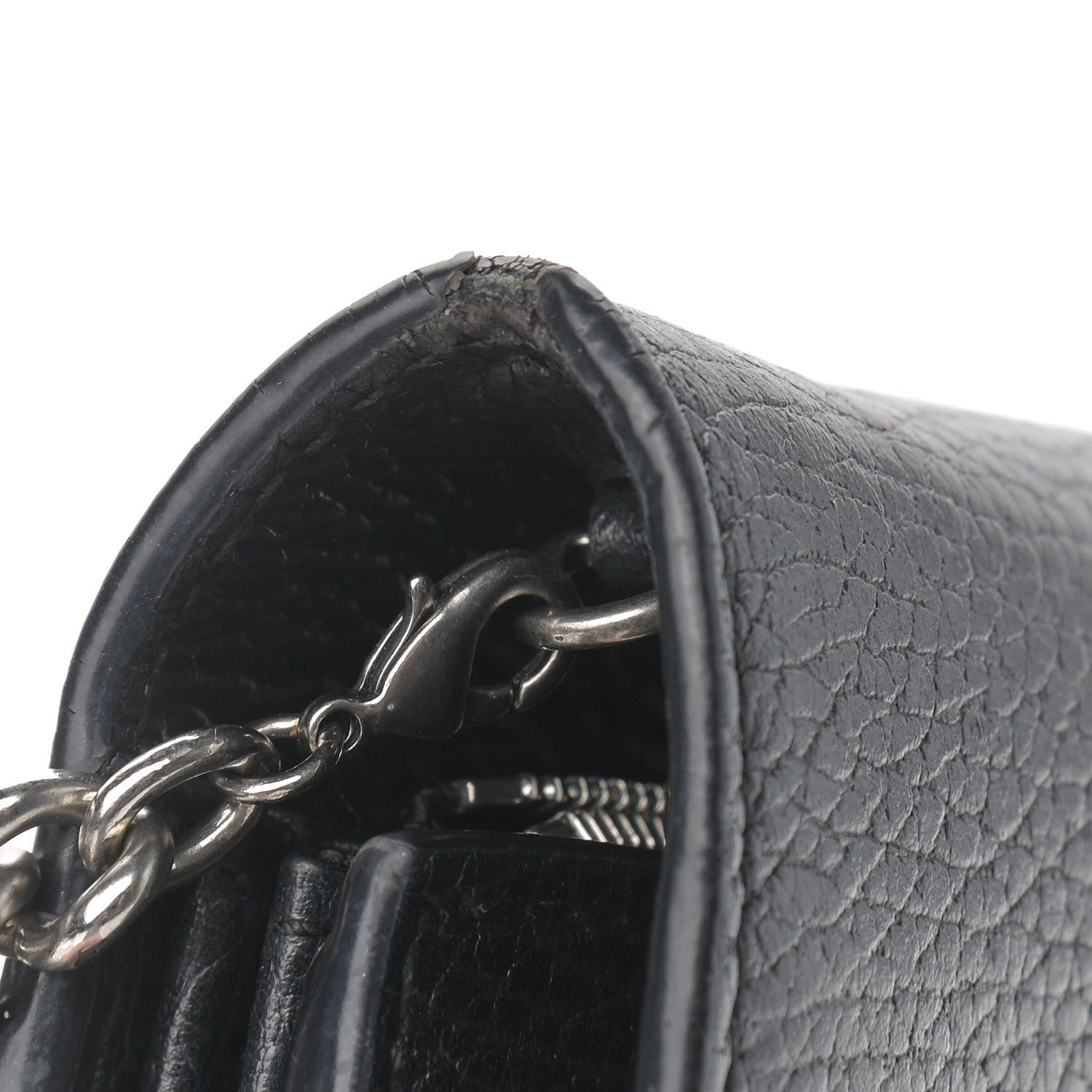 Gucci Calfskin Mini Dionysus Chain Wallet Black 13 of 14
