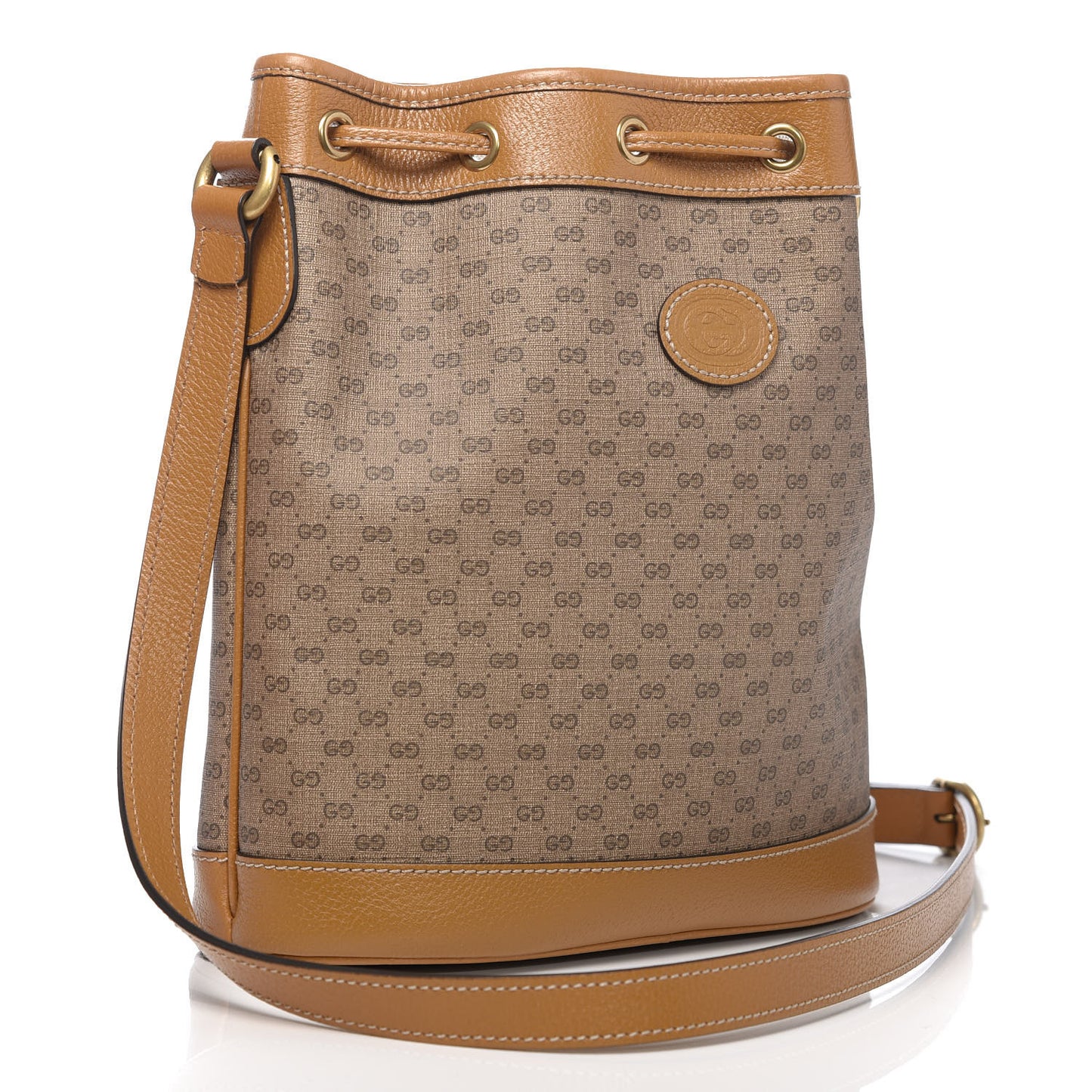 X DISNEY Mini Vintage GG Supreme Monogram Bucket Bag Beige Vintage Sun Oil