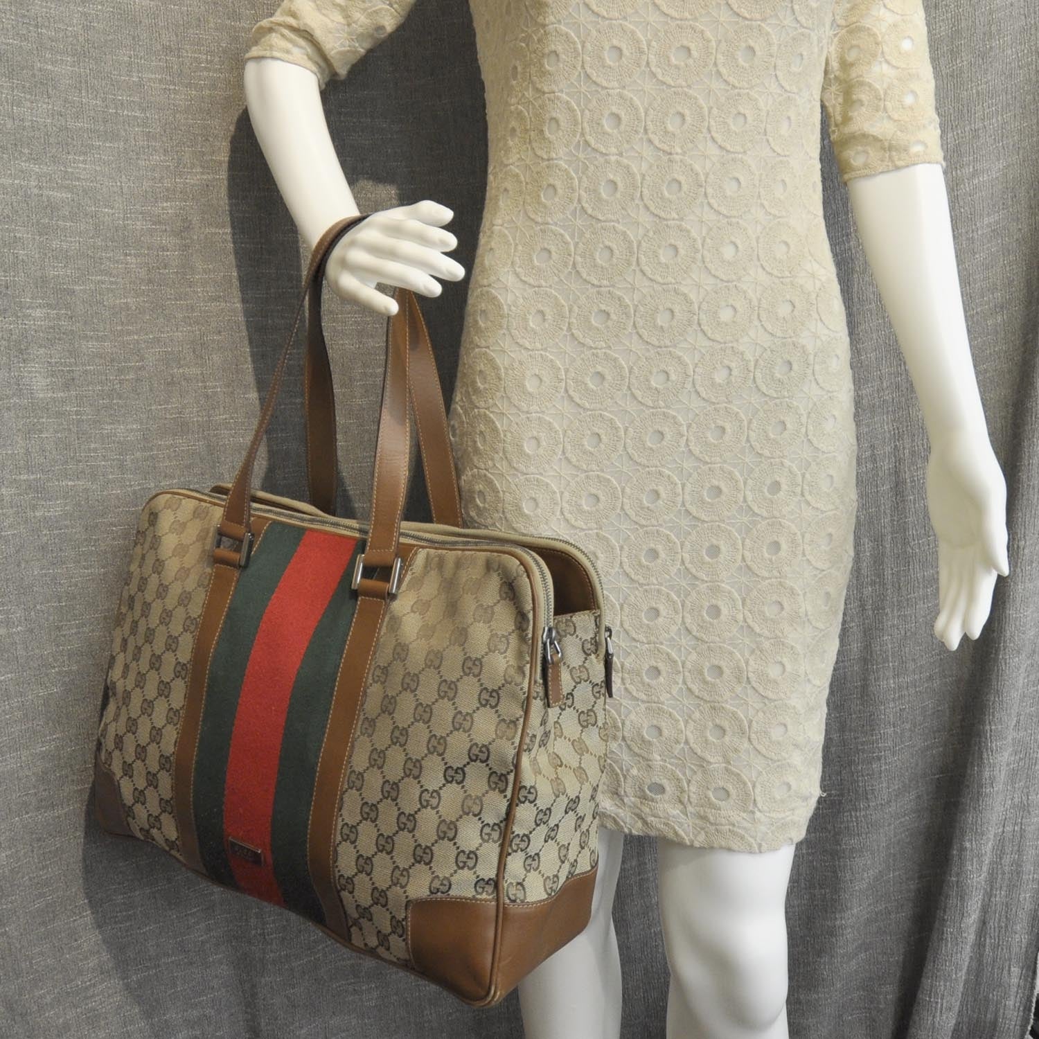 Gucci Monogram Large Web Tote 5 of 10