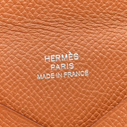 Hermes Epsom Calvi Card Case Gold 6 of 7