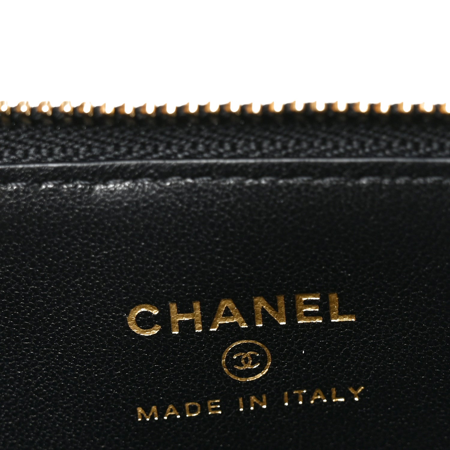 Chanel Calfskin Crocodile Embossed Crococo Zipped Card Holder Black 6 of 8