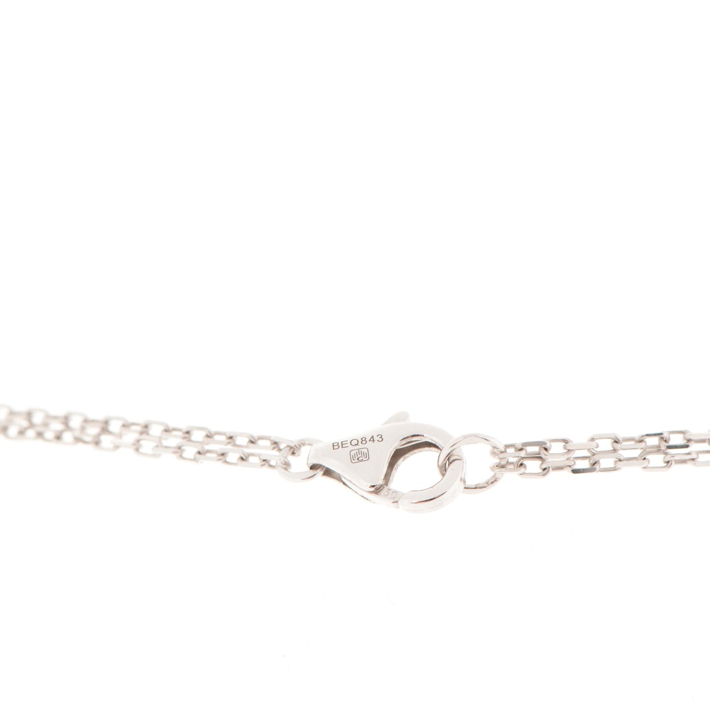 18K White Gold 2 Diamond LOVE Necklace