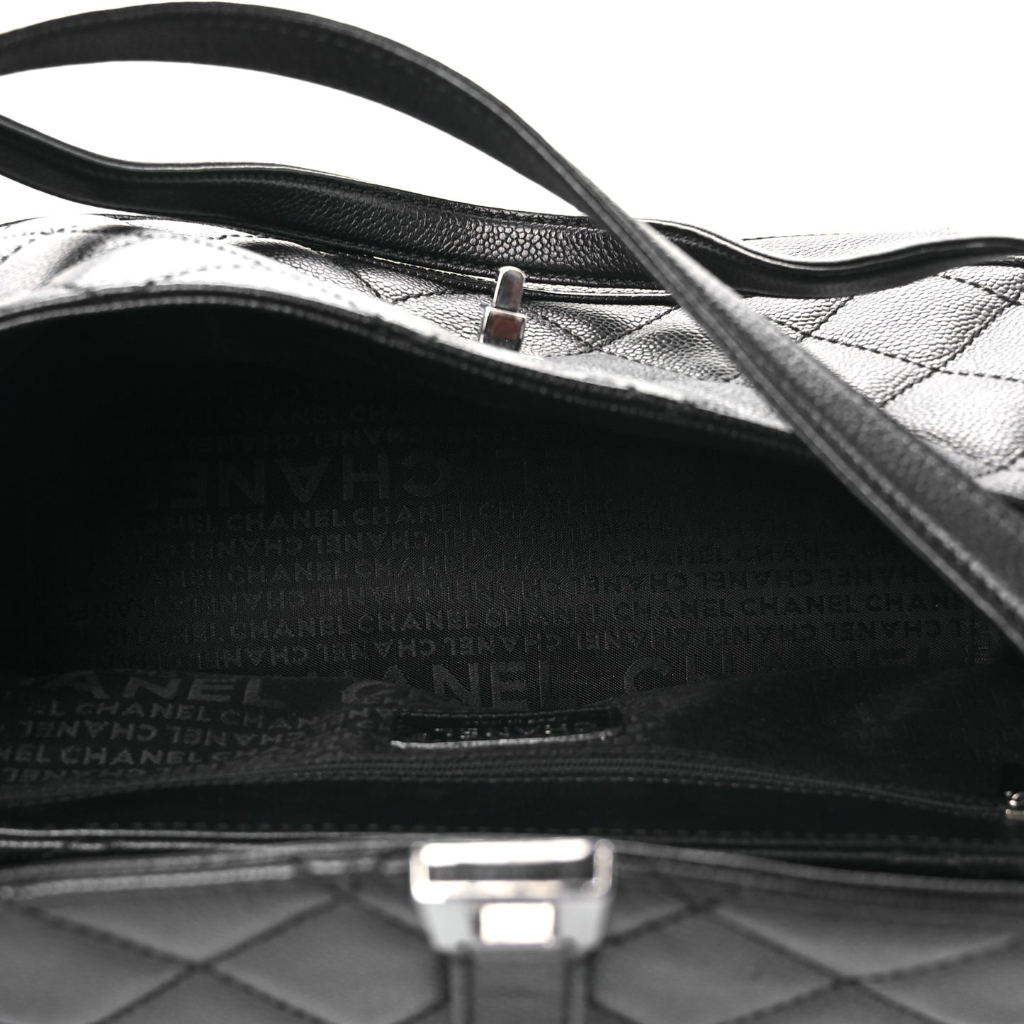 Caviar Quilted Small Mademoiselle Flap Bag Black