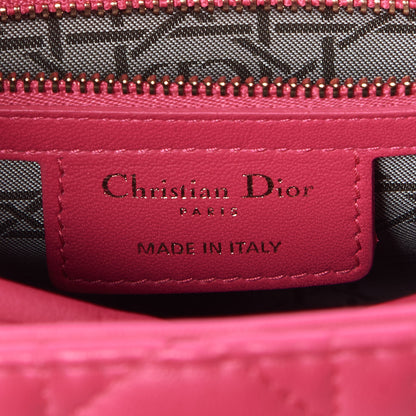 Christian Dior Lambskin Cannage Medium Lady Dior Fuchsia 9 of 10