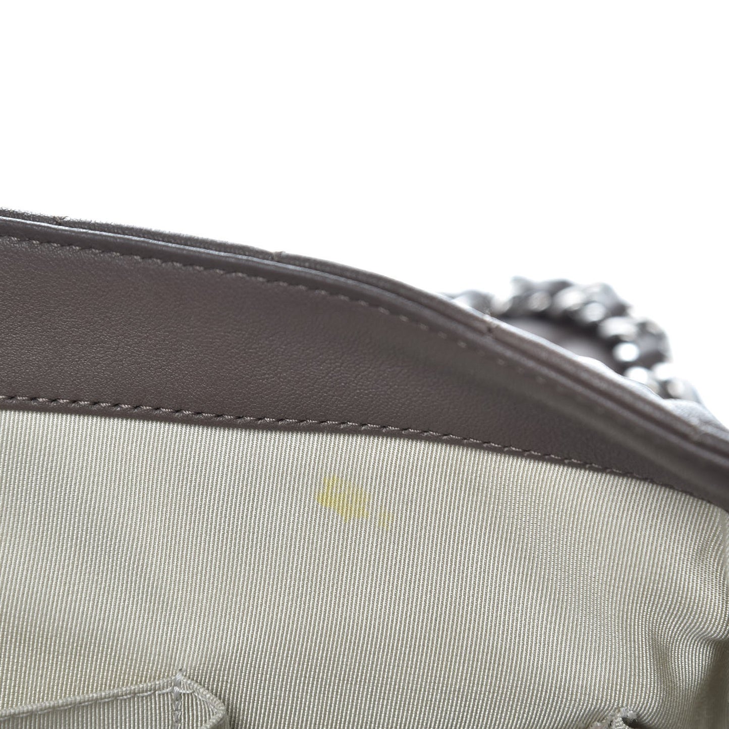 Washed Lambskin Quilted Chain Around Maxi Flap Taupe