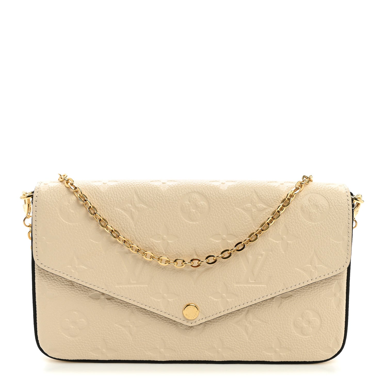 Louis Vuitton Empreinte Pochette Felicie Chain Wallet Cream 1 of 11