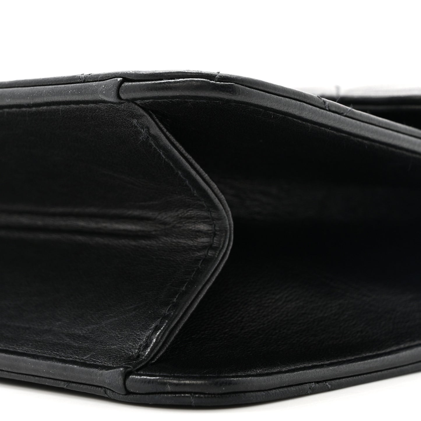 Lambskin Quilted Medium Single Flap Black