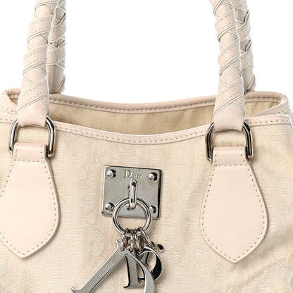 Christian Dior Nylon Monogram Small Lovely Tote White 8 of 12