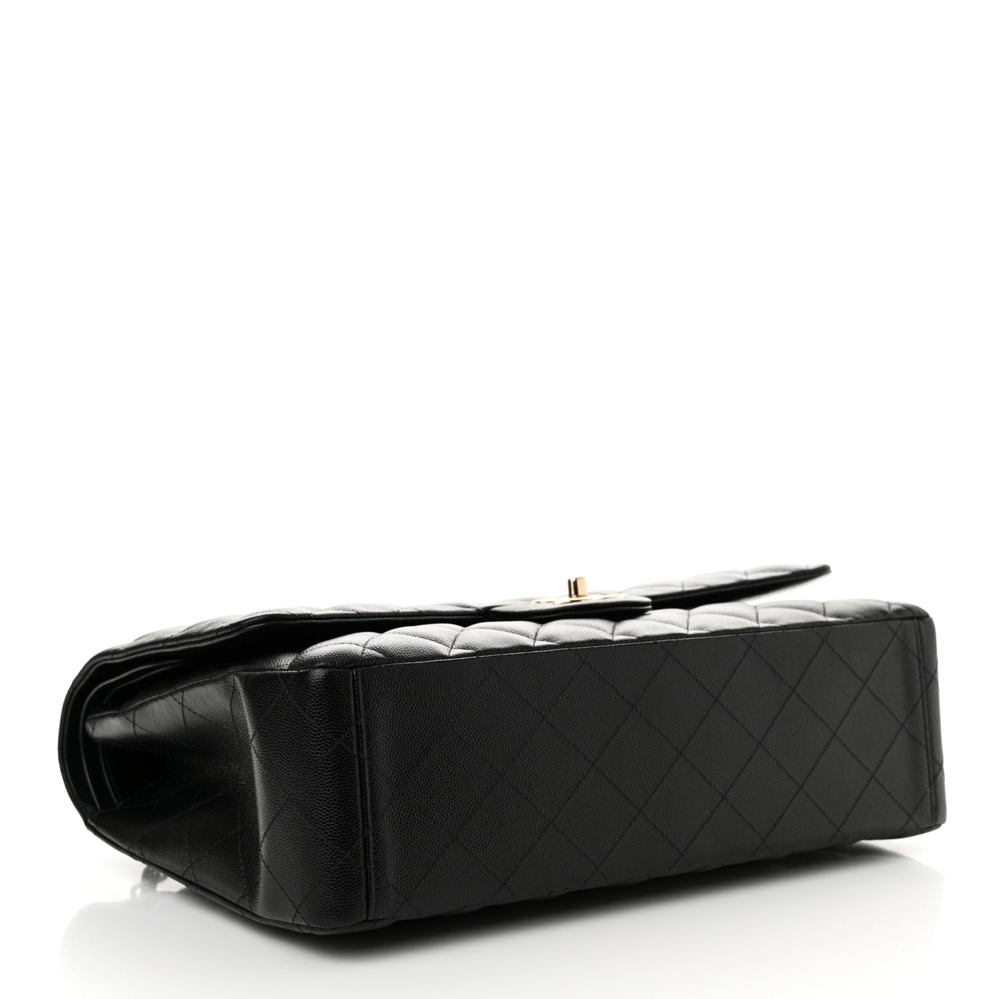 Caviar Quilted Maxi Double Flap Black