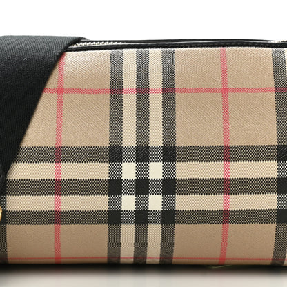 Burberry Vintage Check Calfskin Barrel Bag Beige Black 7 of 9