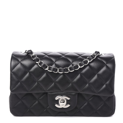 Chanel Lambskin Quilted Mini Rectangular Flap Black 1 of 9