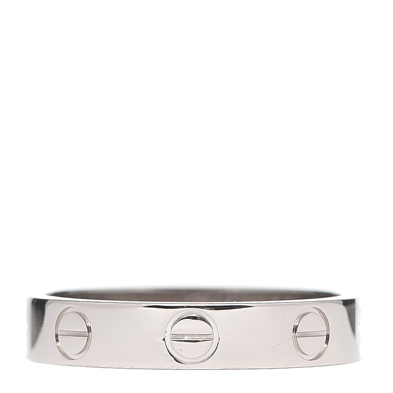 Cartier 18K White Gold 3.5mm LOVE Wedding Band Ring 51 5.75 1 of 4