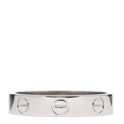Cartier 18K White Gold 3.5mm LOVE Wedding Band Ring 51 5.75 1 of 4