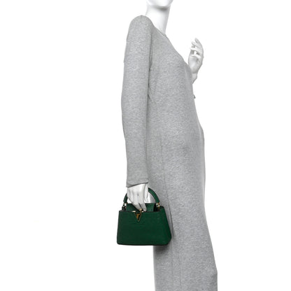 Louis Vuitton Ostrich Capucines Mini Mint 2 of 9