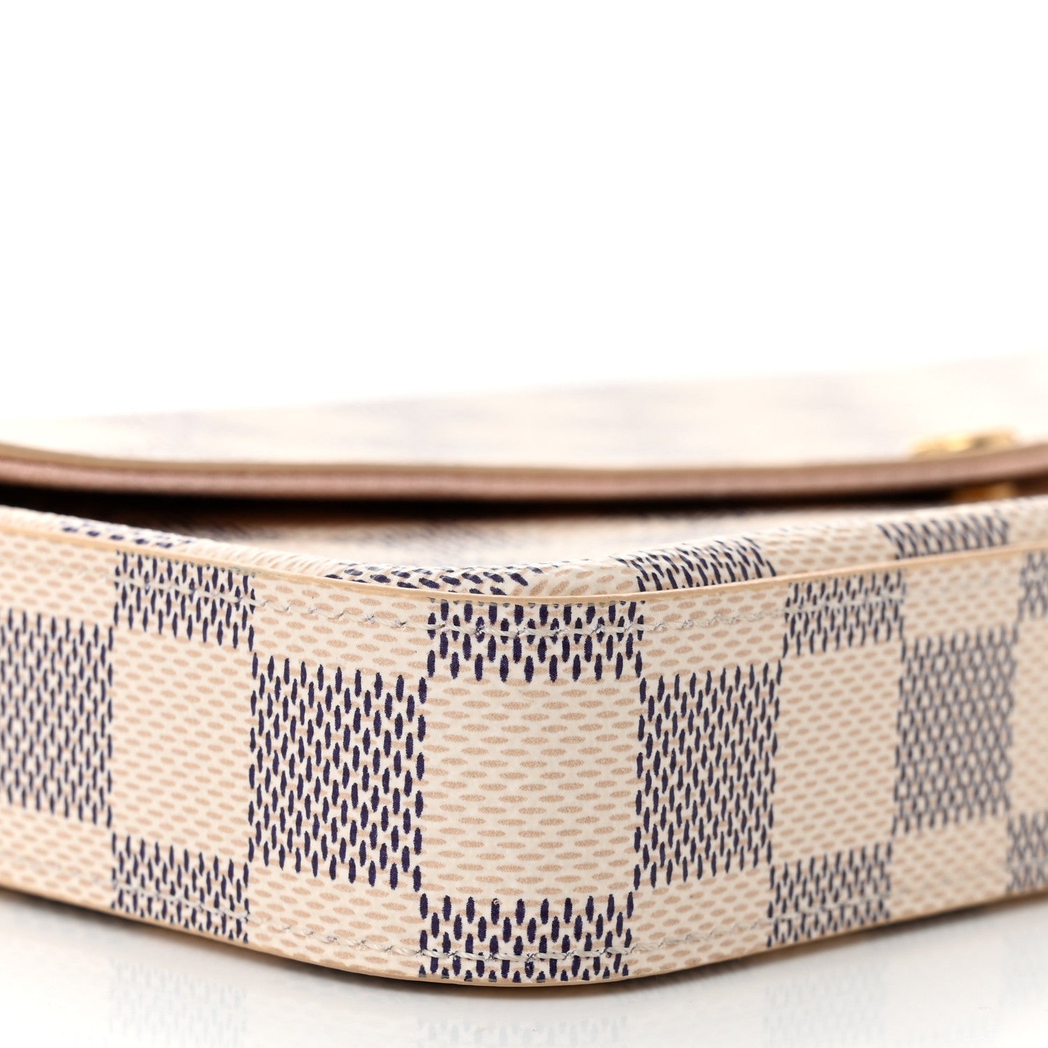 Louis Vuitton Damier Azur Pochette Felicie Chain Wallet Rose Ballerine 9 of 10