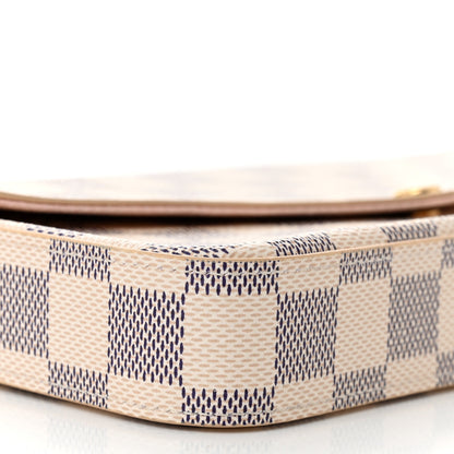 Louis Vuitton Damier Azur Pochette Felicie Chain Wallet Rose Ballerine 9 of 10