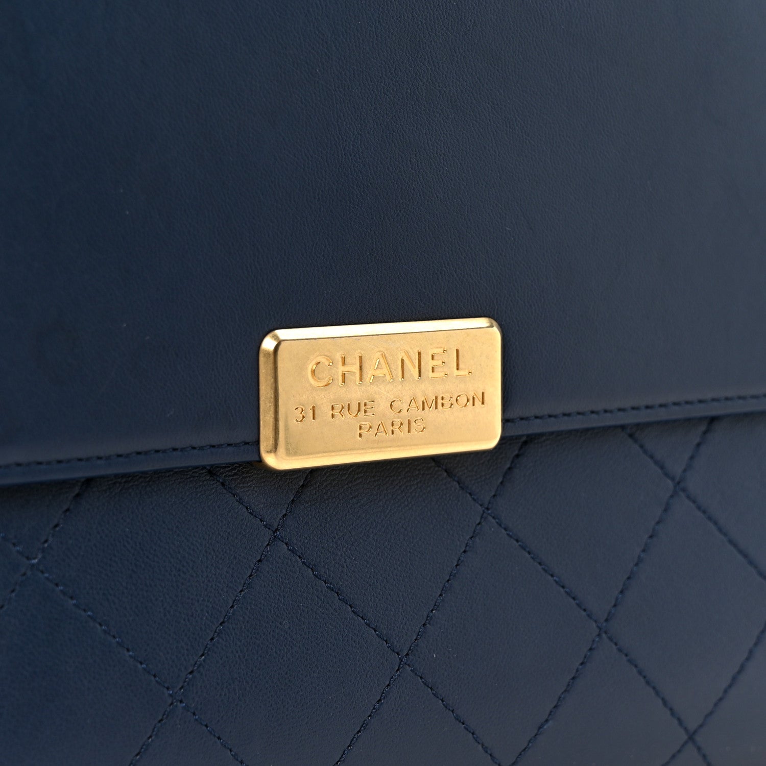 Chanel Lambskin Stitched Coco Luxe Medium Flap Blue 9 of 13