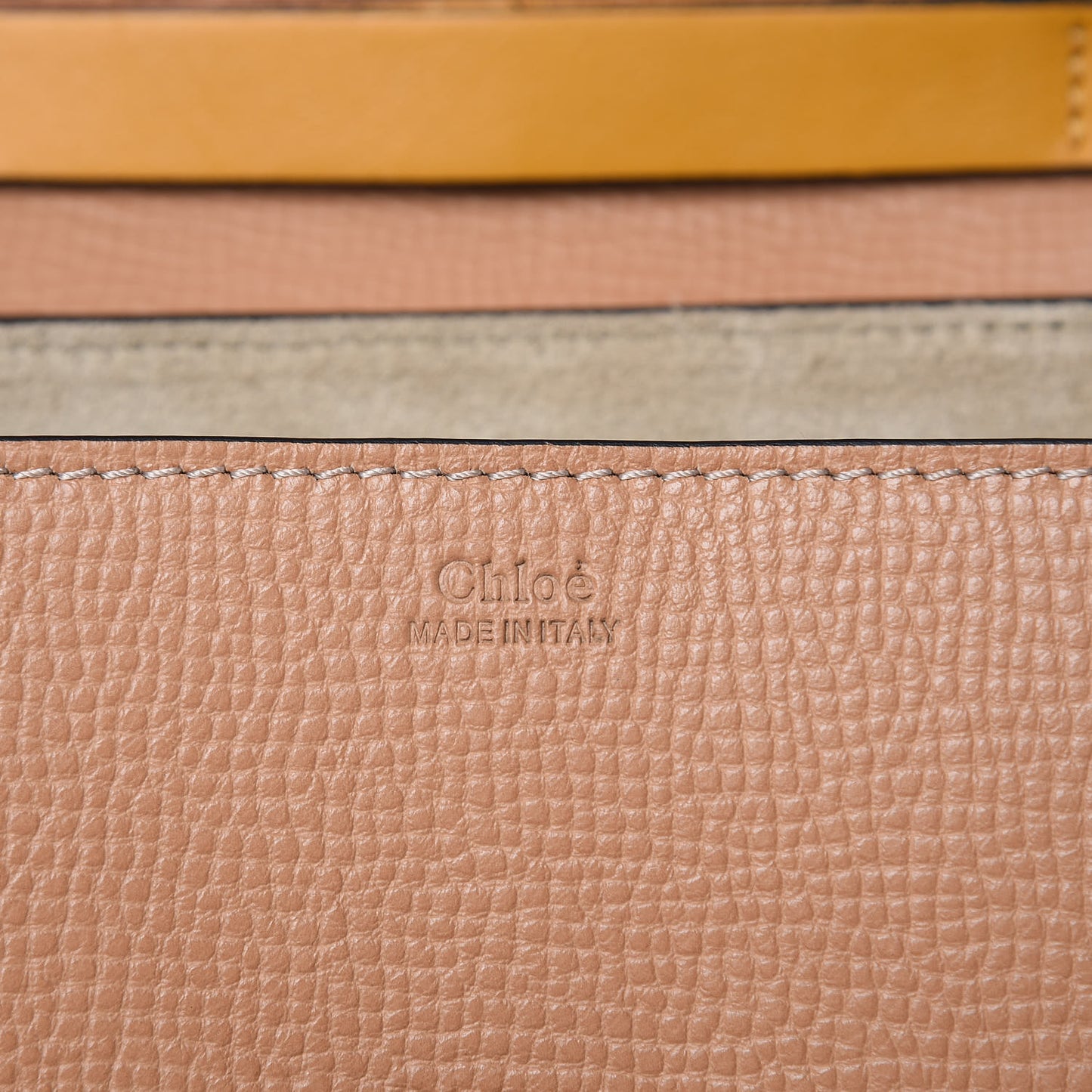 Grained Calfskin Lambskin Bi-Color Drew Shoulder Bag Wet Sand Sunflower
