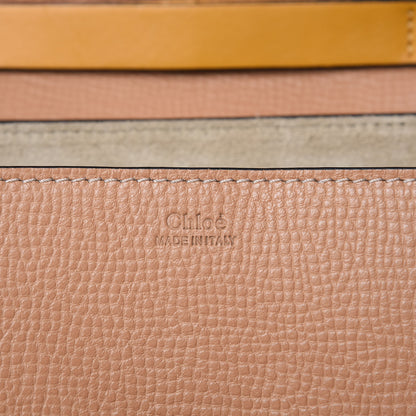 Chloe Grained Calfskin Lambskin Bi-Color Drew Shoulder Bag Wet Sand Sunflower 6 of 10