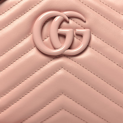 Gucci Calfskin Matelasse Monochrome Small GG Marmont Chain Shoulder Bag Perfect Pink 8 of 10