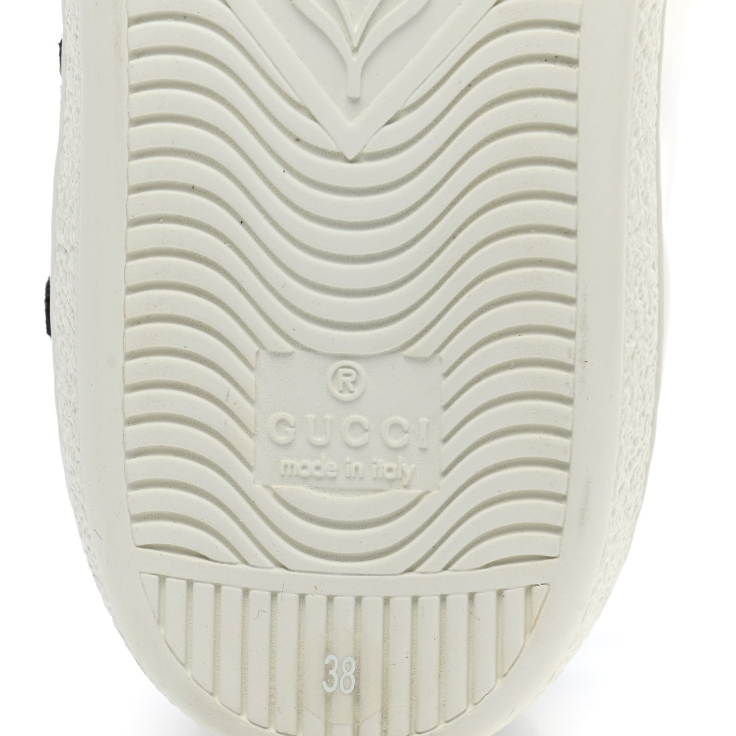 Gucci Calfskin Web Floral Embroidered Womens Ace Sneakers 38 White 6 of 10