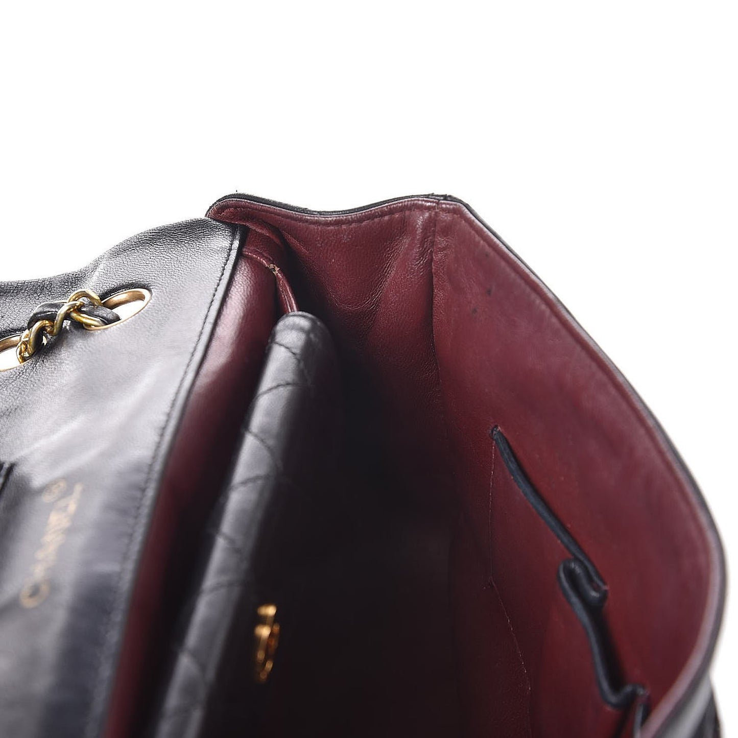 Lambskin Quilted Jumbo Single Flap Black