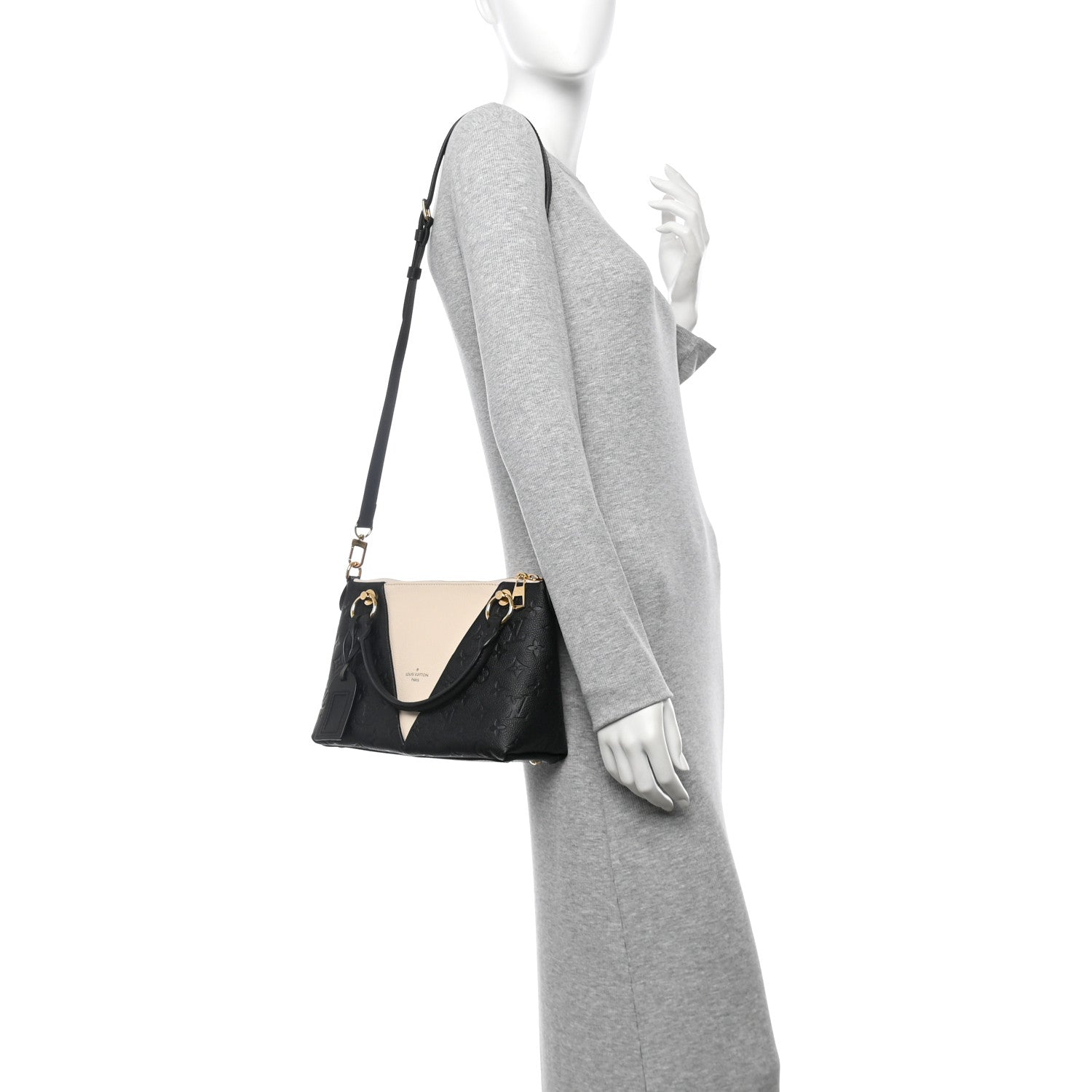 Louis Vuitton Empreinte V Tote BB Black Creme 2 of 13