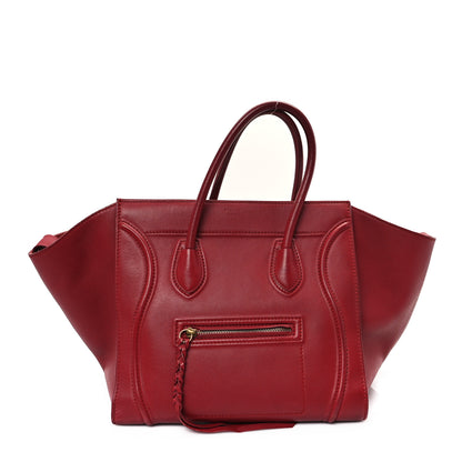 Celine Supple Calfskin Medium Phantom Luggage Red 1 of 11