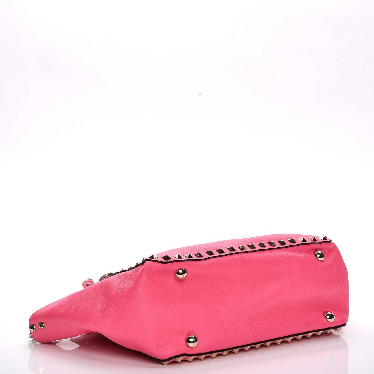 Valentino Garavani Vitello Small Rockstud Tote Fuxia Fluo 5 of 10