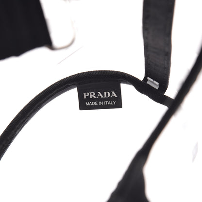 Prada Plexiglass Canapa Small Shopper Tote Black 6 of 8