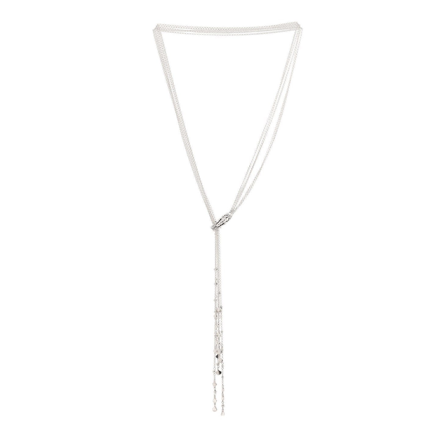 Sterling Silver Sapphire Legends Naga Dragon Lariat Necklace
