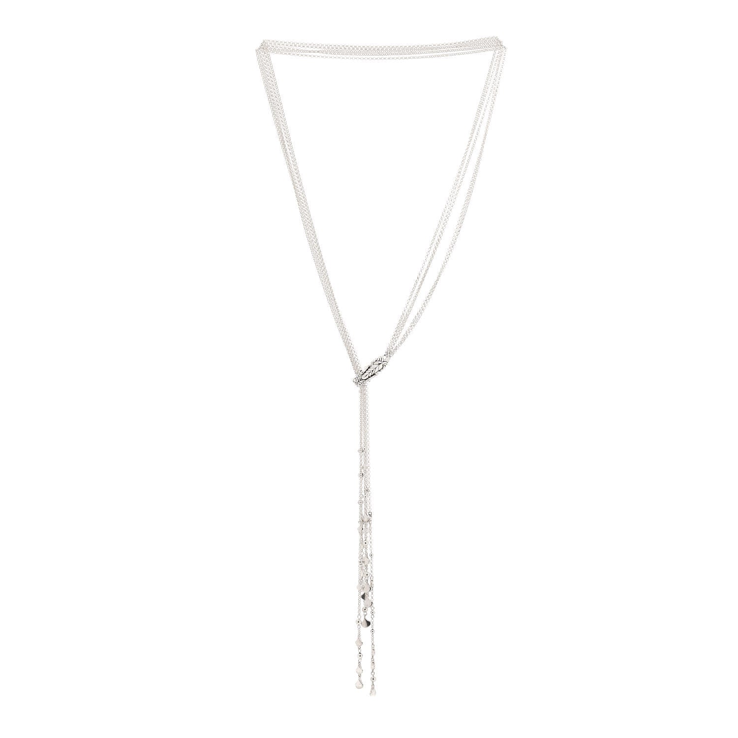 John Hardy Sterling Silver Sapphire Legends Naga Dragon Lariat Necklace 3 of 5