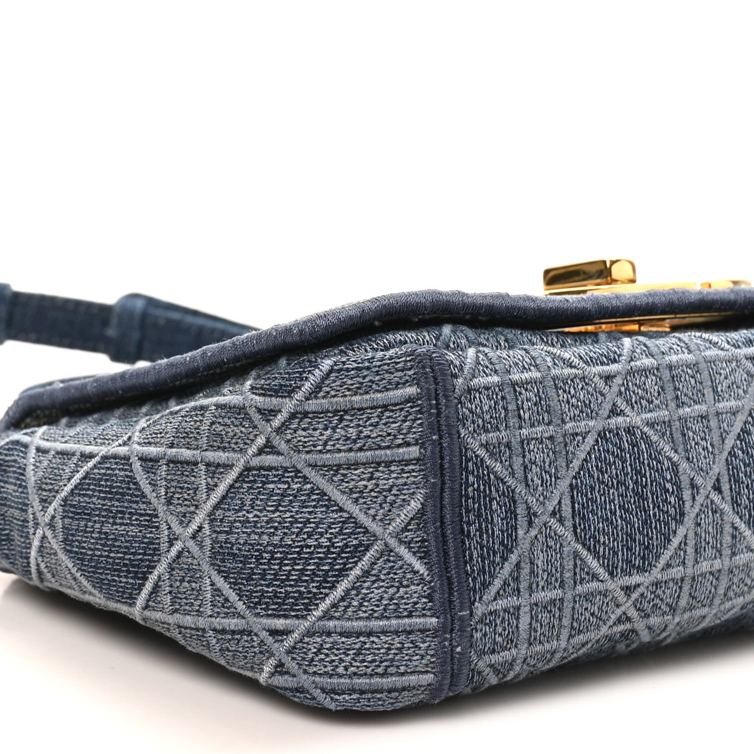 Christian Dior Denim Cannage Small Caro Bag Blue 8 of 9