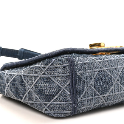 Christian Dior Denim Cannage Small Caro Bag Blue 8 of 9