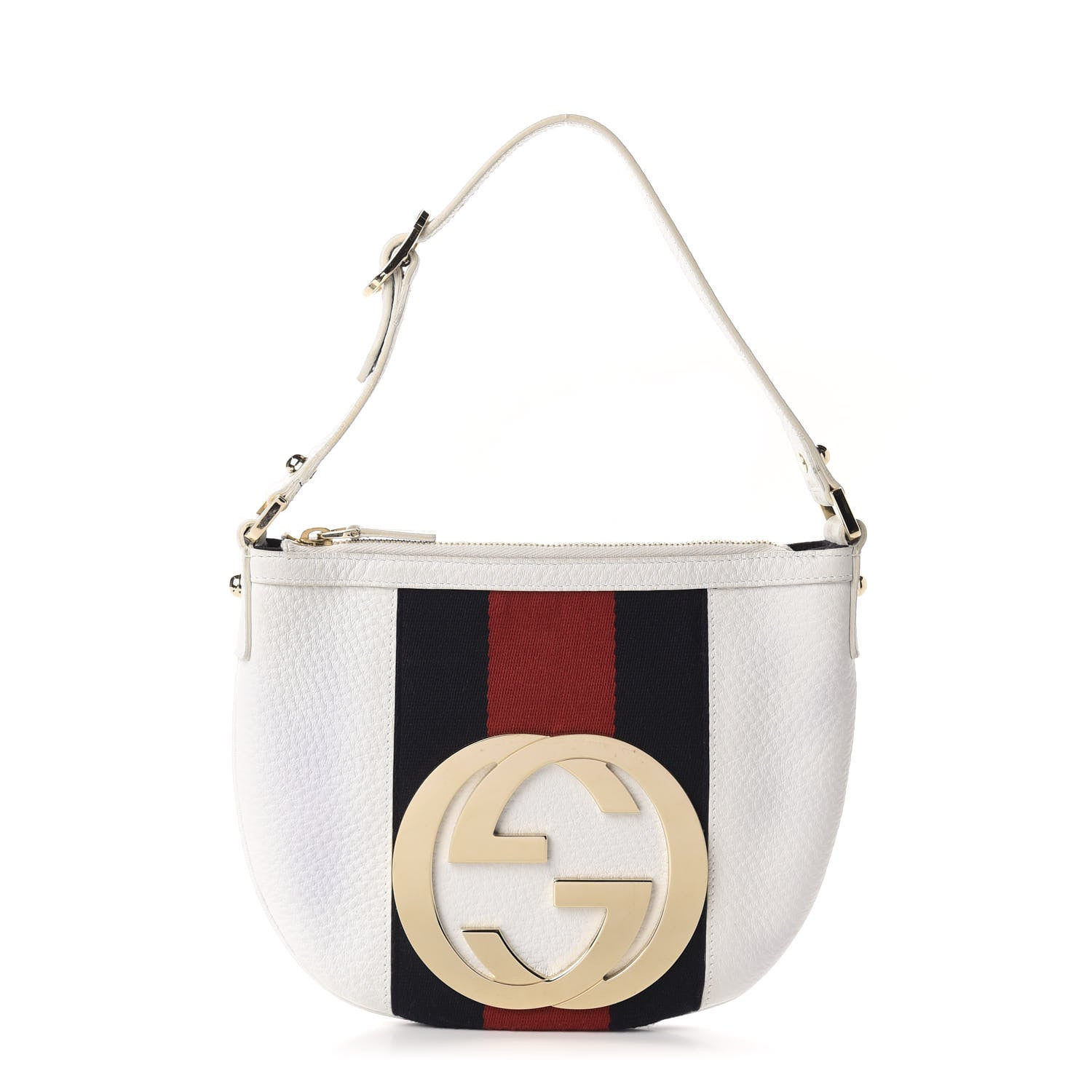 Gucci Calfskin Web Small Blondie Hobo White 1 of 14