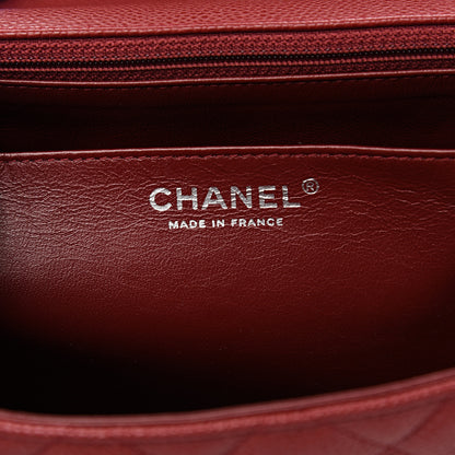 Chanel Caviar Quilted Jumbo Single Flap Dark Red 5 of 12