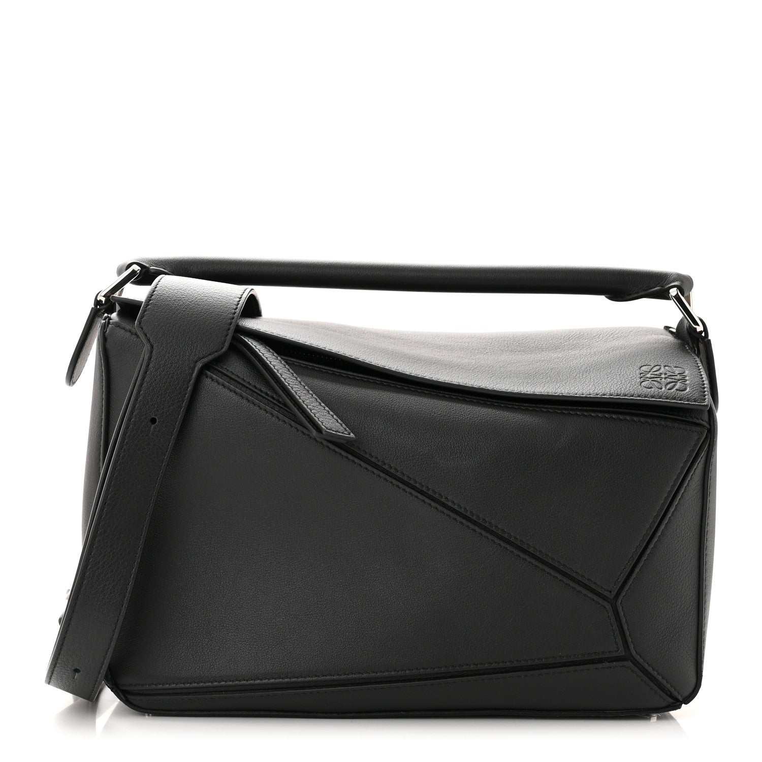 Loewe Calfskin Medium Puzzle Bag Black 1 of 9