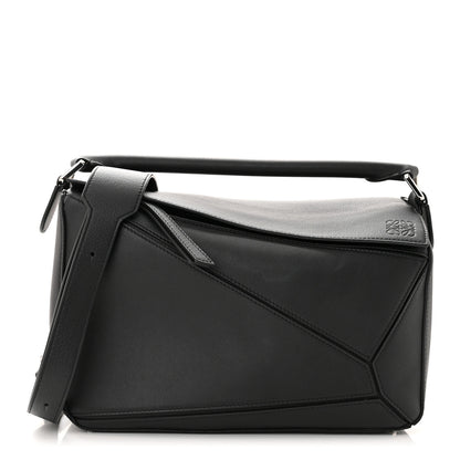 Loewe Calfskin Medium Puzzle Bag Black 1 of 9