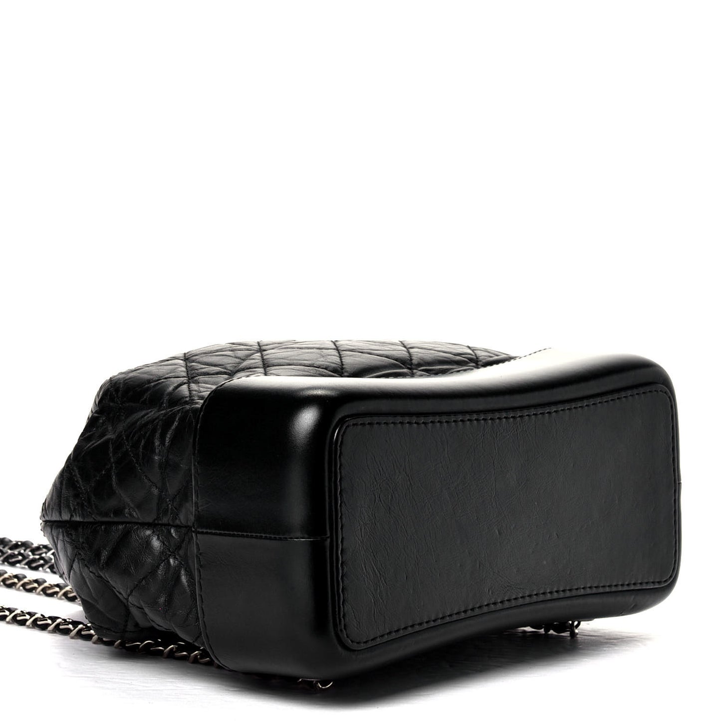 Aged Calfskin Quilted Small Gabrielle Backpack Black