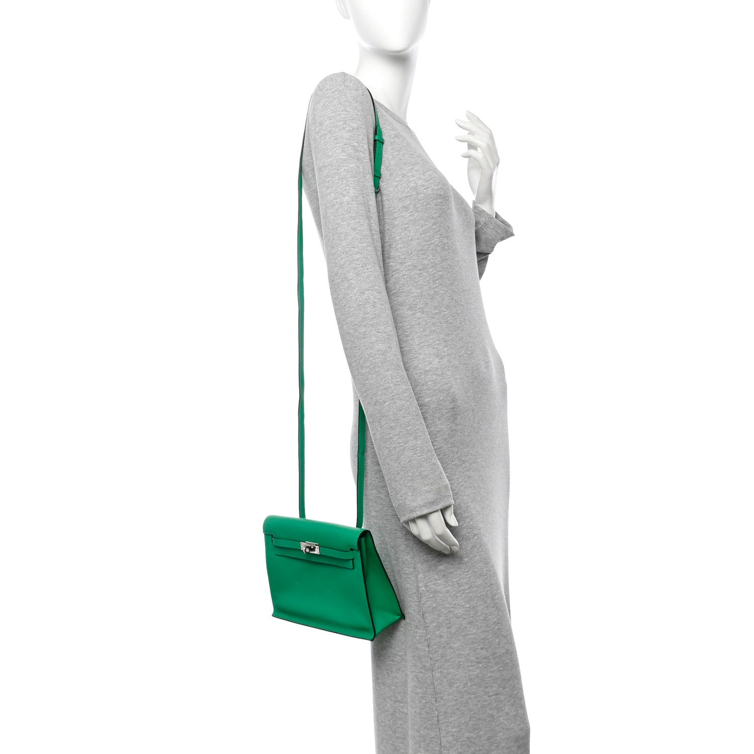 Hermes Evercolor Kelly Danse II Belt Bag Menthe 2 of 14