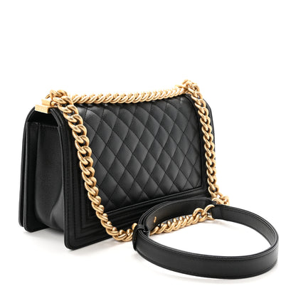 Chanel Caviar Quilted Medium Boy Flap Black 3 of 10